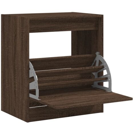 vidaXL Scarpiera Rovere Marrone 60x42x69 cm in Legno Multistrato (1/5)