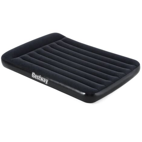 BESTWAY MATERASSINO GONFIABILE MATRIMONIALE 191 X 137 X 30 CM CON POMPA NERO (1/5)