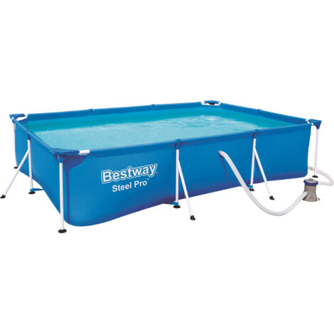 BESTWAY PISCINA FUORI TERRA STEEL PRO RETTANGOLARE L300 X L201 X H66 CM (1/9)