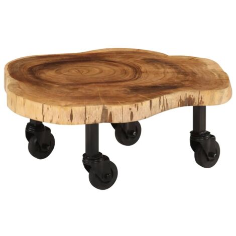 vidaXL Tavolino da Salotto in Legno Massello di Acacia 60x55x25 cm
