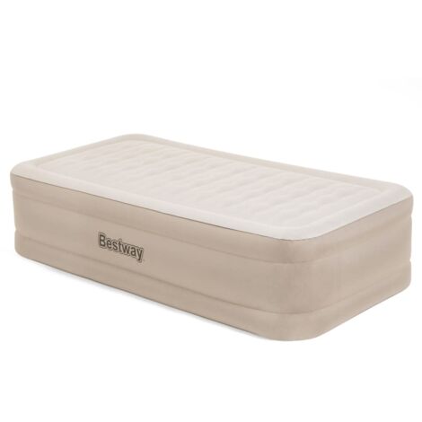 Letto Gonfiabile Individuale Bestway 191x97x46 cm con Pompa Integrata Fortech Beige (1/5)