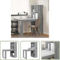 Scrivania moderna - Scrivania Grigio Sonoma 122 x 67 x 145 cm Legno multistrato