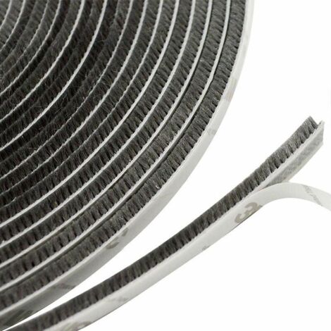 10M Self-Adhesive Window and Door Sealing Strip (9mm x 9mm, Gray), Dust Brush Strip, Brush Seal for Windows and Doors (1/5)