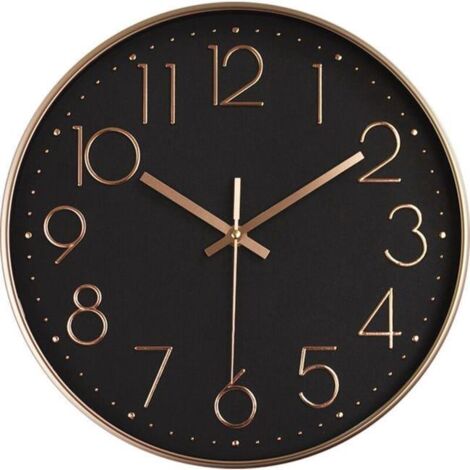 Silent Wall Clock, No Ticking, Easy-to-Read Round for Home, Office, School (1/4)