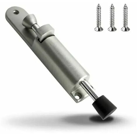 Durable Soft Rubber Door Stopper with Zinc Alloy Door Support, Foot-Operated Door Stop (1/4)