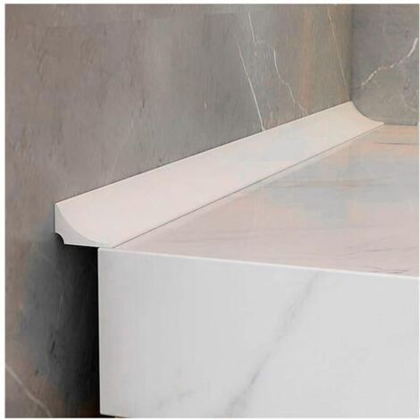 Self-Adhesive Bathtub Sealing Strip for Wet Room Floors - White (2m) (1/4)