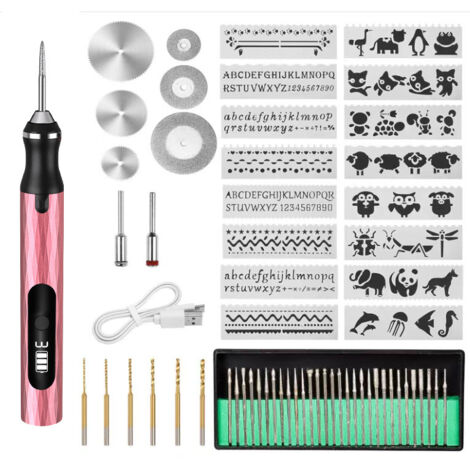 The electric engraving tool can engrave on metal, glass, ceramics, wood engraving tool kit (1/5)
