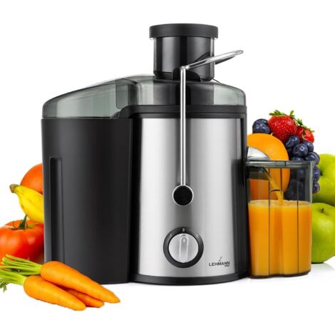 Centrifugal Juicer, Fast Preparation, 65mm Wide Feed Chute, 1.5L Pulp Container and 450ml Juice Container, 2 Speeds, Juice Machine for Vegetables and Fruits