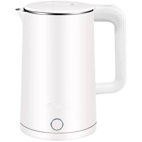 Stainless Steel Electric Kettle - 2.3L - 1500W - Fast Boil - Double Wall - 360° Swivel Base - Automatic Shut-Off and Overheat Protection - BPA-Free - White (1/5)