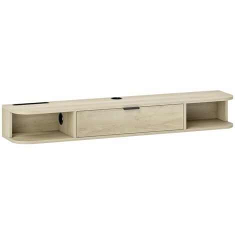 120 cm Floating TV Unit for TVs up to 50 Inch - Natural