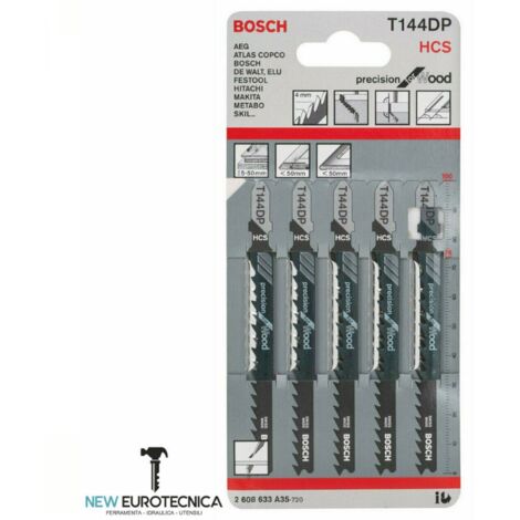 Set 5 lame ricambio seghetto alternativo bosch t144d hcs