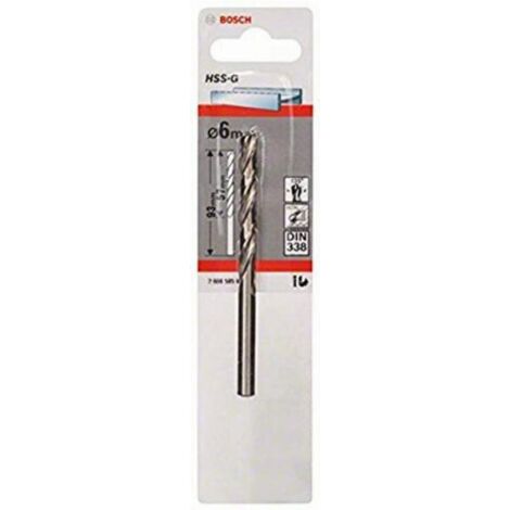 Punta per metallo Bosch HSS-G D. 6 mm x 57 x 93 (1/4)