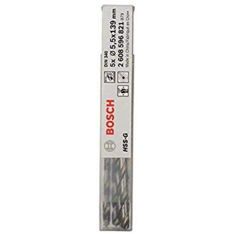 PRO Trapano a spirale HSS-G, 5,5 x 91 x 139 mm, set da 5 pezzi