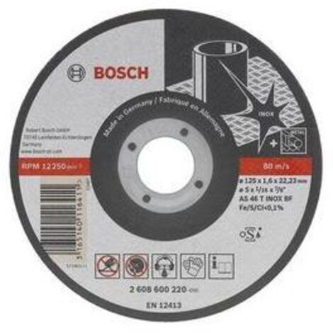 Bosch Disco da taglio dritto Inox - Rapido Long Life A 60 W BF 41, 115 mm, 22.23 mm, 1.0  mod.  2608602220