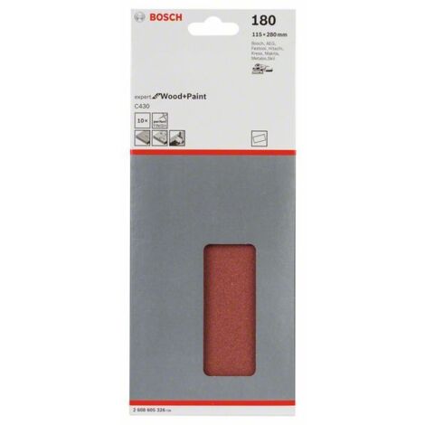 Bosch Professional Foglio abrasivo C430, confezione da 10 pz. 115 x 280 mm, 60