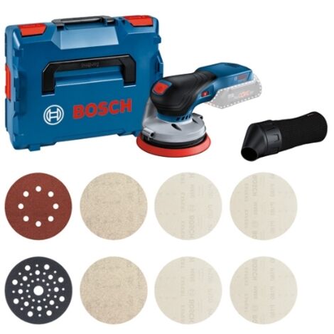 Bosch GEX 18V-125 + M480 Levigatrice rotorbitale 18 V con accessori starter set