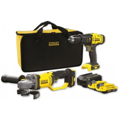 Stanley SFMCK471D2S Kit V20 Trapano a percussione brushless + smerigliatrice