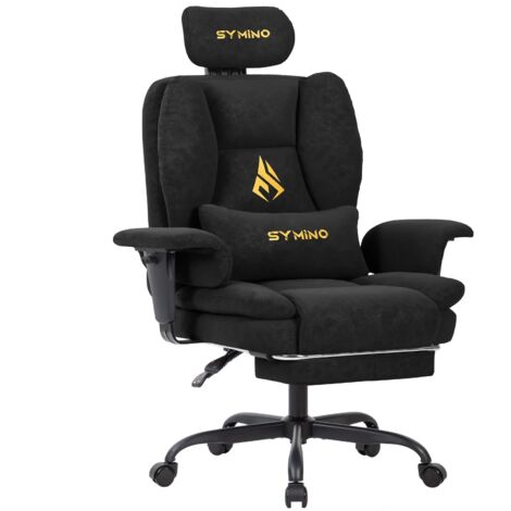 Symino Chaise Gaming Fauteuil Gaming Ergonomique - Chaise Bureau avec Repose-Pieds Réglable, PU en Cuir 131kg