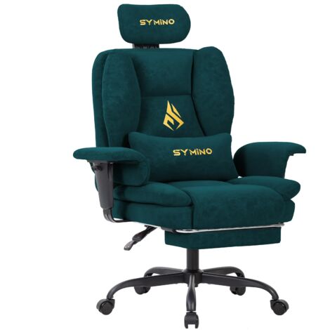 Symino Chaise Gaming Fauteuil Gaming Ergonomique - Chaise Bureau avec Repose-Pieds Réglable, PU en Cuir 133kg