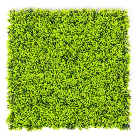 Paneles de seto artificial de 50 cm x 50 cm, pantallas protectoras y de privacidad para jardín, fondo de pared de césped artificial (1 pieza)
