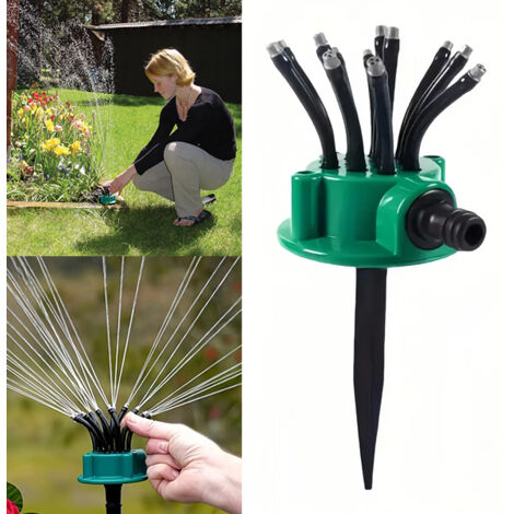 Aspersor de césped ajustable de 360 ​​grados para sistema de riego de césped, aspersor de césped para jardín exterior