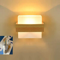 Aplique de pared E27, pantalla de cristal de estilo japonés moderno, aplique para entrada, iluminación interior, ideal para dormitorio y salón.