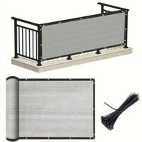 Tela de sombra para exteriores de 1 x 2 m - Red de privacidad - Aislamiento térmico - Para balcones, terrazas y piscinas