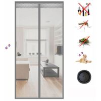 Mosquitera magnética para puerta, Cortina antimosquitos con tiras adhesivas, Cortina mosquitera autoadhesiva, 80 x 200 cm