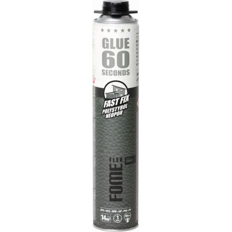 Schiuma adesiva poliuretanica FOME FLEX Fast Fix – presa rapida 60 s, bassa espansione, incollaggio e isolamento – 850 ml (1/5)