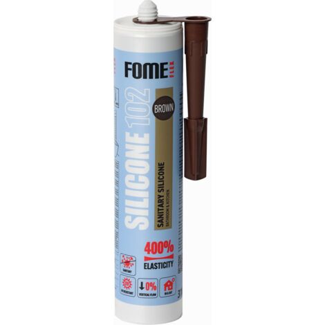 Sigillante siliconico sanitario marrone FOME FLEX 102 Sanitario – acetico – impermeabilizzazione cucina e bagno – antimuffa (1/5)