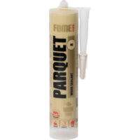Sellador acrílico para madera FOME FLEX Parquet pino – elástico, lijable y pintable – juntas de parquet y rodapiés – interior