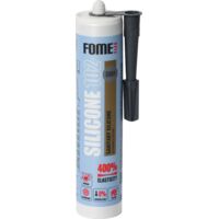 Sellador de silicona sanitaria FOME FLEX 102 – gris, acético, sellado para cocina y baño, antimoho