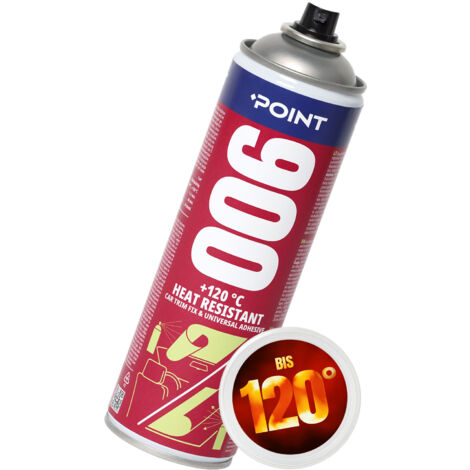 Hochtemperatur-Sprühkleber POINT 006 +120 °C – hitzebeständiger Klebstoff – 500 ml