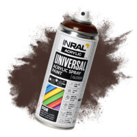 Acryllack-Spray INRAL RAL8017 Schokoladenbraun matt – schnelltrocknend, langlebiger Schutz für Innen-/Außenbereich – 400 ml