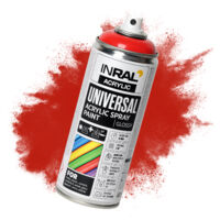 Acryllack-Spray INRAL RAL3020 Verkehrsrot glänzend – schnelltrocknend, langlebiger Schutz für Innen-/Außenbereich – 400 ml