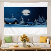 Großer Wandteppich mit trendigem Design, ideal fürs Schlafzimmer. Schnelltrocknend. Wanddekoration.