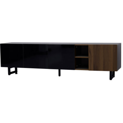 Meuble TV à quatre portes, meuble TV, meuble TV bas. Design unique, veinage du bois vintage. 180 x 38 x 50 cm (L x l x H) (1/5)