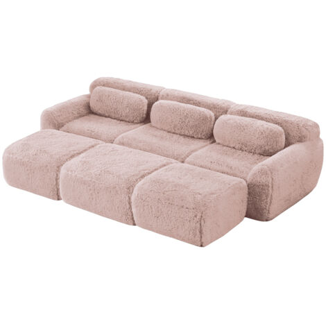 Canapé Cloud Sofa Modular Confortable Plush Rose 291x179x73 cm ZIPSOFA Canapé (1/5)