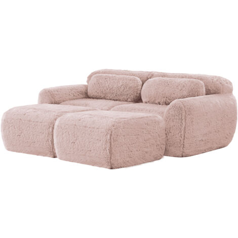 Canapé Cloud Sofa Modular Confortable Plush Rose 204.00x179.00x73.00 ZIPSOFA (1/5)