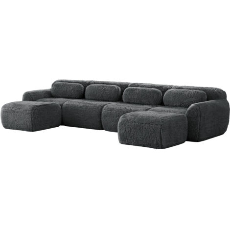 Canapé Cloud Sofa modulable plush gris 378.00x179.00x73.00 ZIPSOFA Canapé Canapé (1/5)