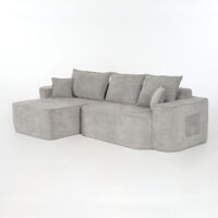 Canapé Cloud Couch modular XXL profonde Chenille gris 262cm x 144cm x 65cm ZIPSOFA
