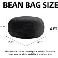 4FT Sitzsack,Sitzsackstuhl, Sofa für Erwachsene,weicher und bequemer Lesestuhl,geeignet für Schlafzimmer, Balkone und andere Orte