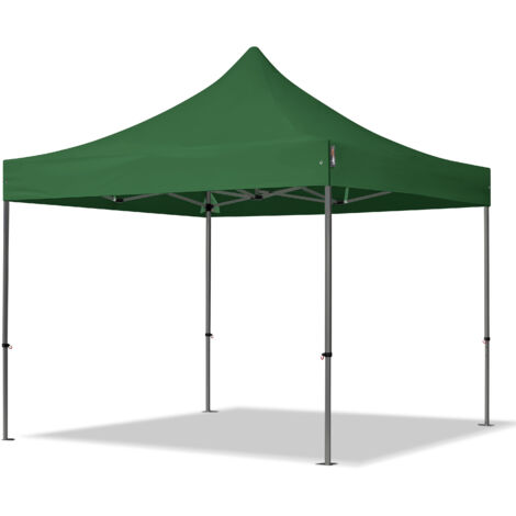 TOOLPORT PopUp Gazebo Party Tent 3x3m - without side panels PREMIUM 100% waterproof roof marquee dark green (1/5)