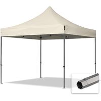 TOOLPORT PopUp Gazebo Party Tent 3x3m - without side panels PREMIUM 100% waterproof roof marquee cream