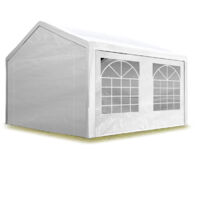TOOLPORT Marquee Garden Tent 4x5 m Gazebo PE 350 N tarpaulin 100% waterproof white