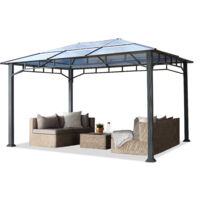 TOOLPORT Garden pavilion 3x4 m aluminium polycarbonate roof poles approx. 8 mm pavilion garden tent without side parts