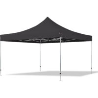 4x4m Pop Up Gazebo PROFESSIONAL Aluminium 40 mm, black High Performance Polyester approx. 400g/m²