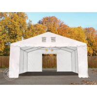 TOOLPORT 5x6 m 2.6m Sides Storage heavy duty storage tent marquee PVC white, with statics (ground: concrete)