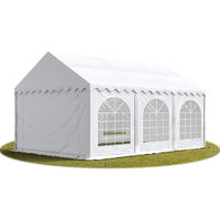TOOLPORT Marquee 4x6 m Heavy Duty PVC with GROUNDBAR Party Wedding Tent Garden PREMIUM in white - white