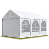 HOUSE OF TENTS Marquee 3x6 m - fire resistant Party Tent Event Tent grey XXL 2.6m high approx. 550g/m² PVC 100% waterproof white